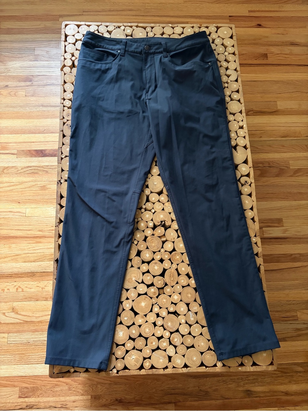 Men's Grey Straight-Leg Pants